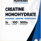 Nutricost Creatine Monohydrate Micronized Powder 500G, 5000mg Per Serv (5g) - 100 Servings, 17.9 Oz