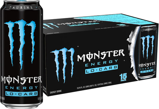 Monster Energy, Lo-Carb Monster, Low Carb Energy Drink, 16 Ounce