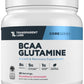 Transparent Labs BCAA Glutamine - 8000 mg of BCAA Powder Per Serving with L Glutamine for Post Workout Recovery, Muscle Growth, & Increased Endurance - 30 Servings, Strawberry Lemonade