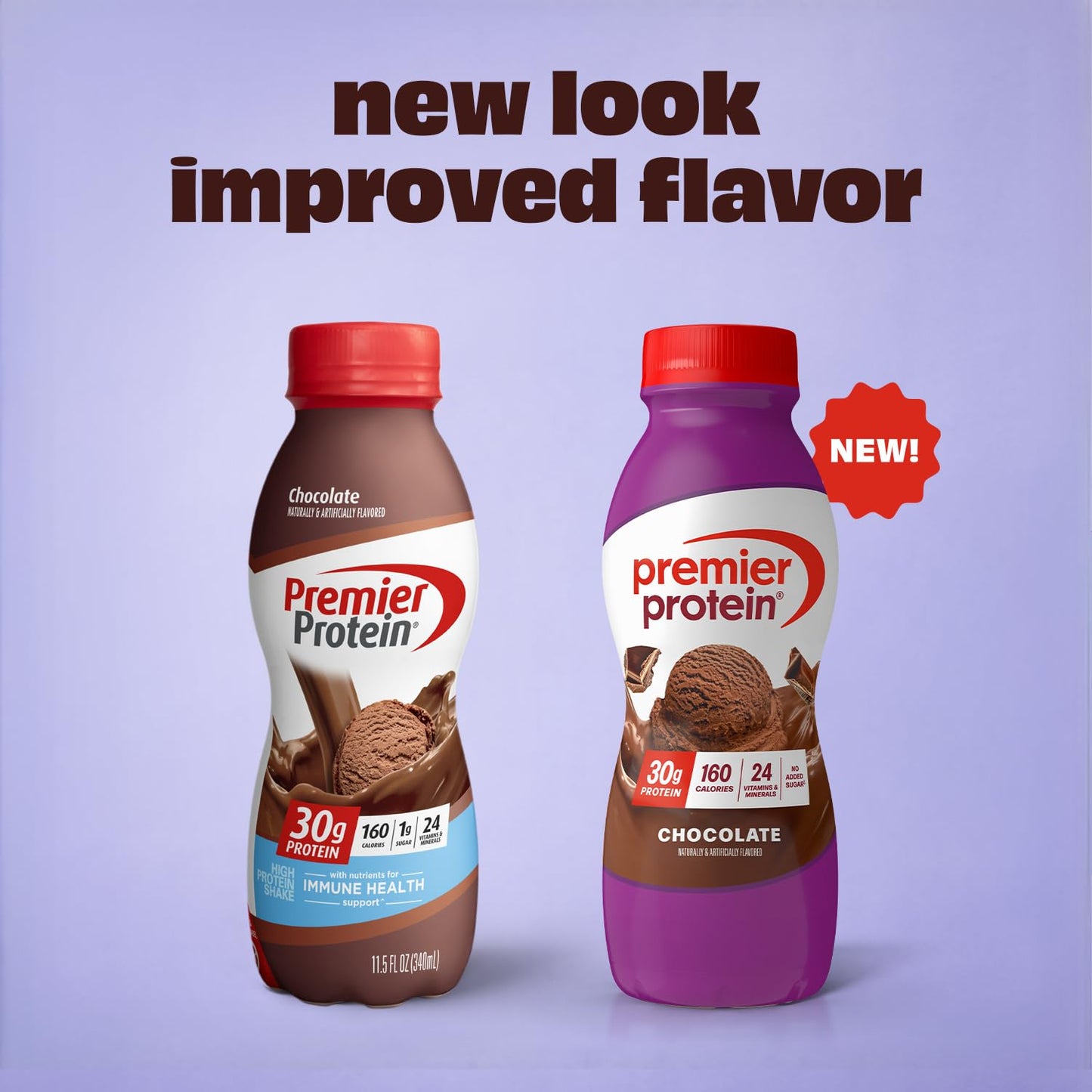 Premier Protein Shake, Chocolate, 30g Protein, No Added Sugar, 24 Vitamins & Minerals to Support Immune Health, Gluten-Free,11.5 fl oz (12 Pack)