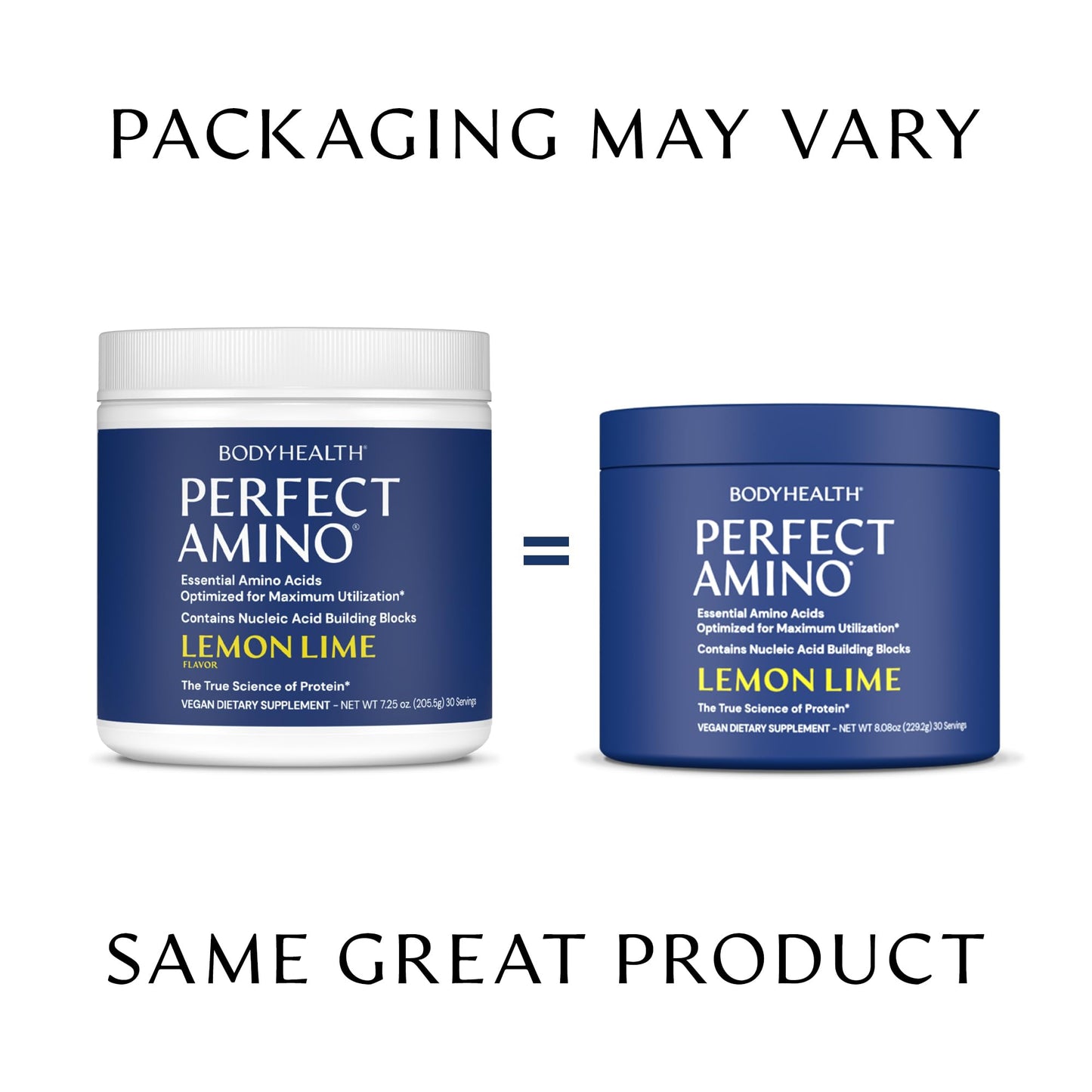 BodyHealth PerfectAmino Powder - BCAA and EAA Powder for Pre and Post Workout - Amino Acid Energy Drink for Men and Women to Support Lean Muscle and Recovery - Lemon Lime - 30 Servings