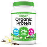 Orgain Organic Vegan Protein Powder, Vanilla Bean - 21g Plant Protein, 6g Prebiotic Fiber, No Lactose Ingredients, No Added Sugar, Non-GMO, for Shakes & Smoothies, 2.03 lb (Packaging May Vary)