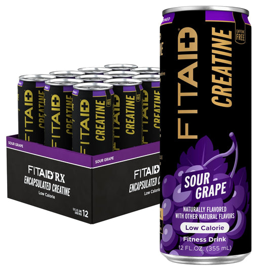 FITAID RX Recovery Blend Plus Creatine, Contains BCAAs, Glucosamine, Turmeric, B-Complex, Electrolytes, 12 Fl Oz (Pack of 12)