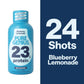 Pure Genius 23g Protein Shot Drink | 100 Calories, No Sugar, No Fat, Whey & Collagen, Gluten Free, Keto Friendly, No Artificial Flavors or Sweeteners, TSA Size 3.38 Fl Oz, Blueberry Lemonade (24 Pack)