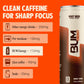 BUM Sugar-Free Energy Drink, Root Beer - Lightly Carbonated & No Artificial Colors, Natural Caffeine & Citicoline for Energy & Focus, Brain Boost & Workout Sports Beverage - 12 oz, Pack of 12