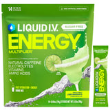 Liquid I.V.® Hydration Multiplier Sugar-Free + Energy - Lime Margarita Mocktail | Electrolyte Powder Drink Mix | 1 Pack (14 Servings)