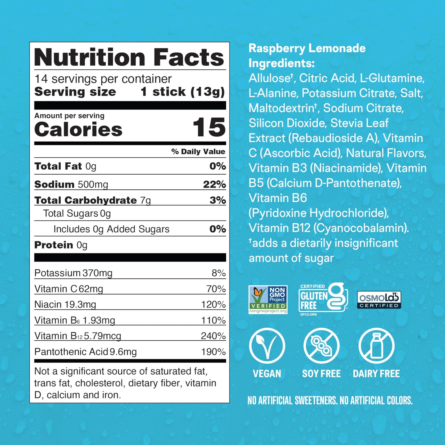 Liquid I.V.® Hydration Multiplier Sugar-Free - Raspberry Lemonade | Electrolyte Powder Drink Mix | 1 Pack (14 Servings)