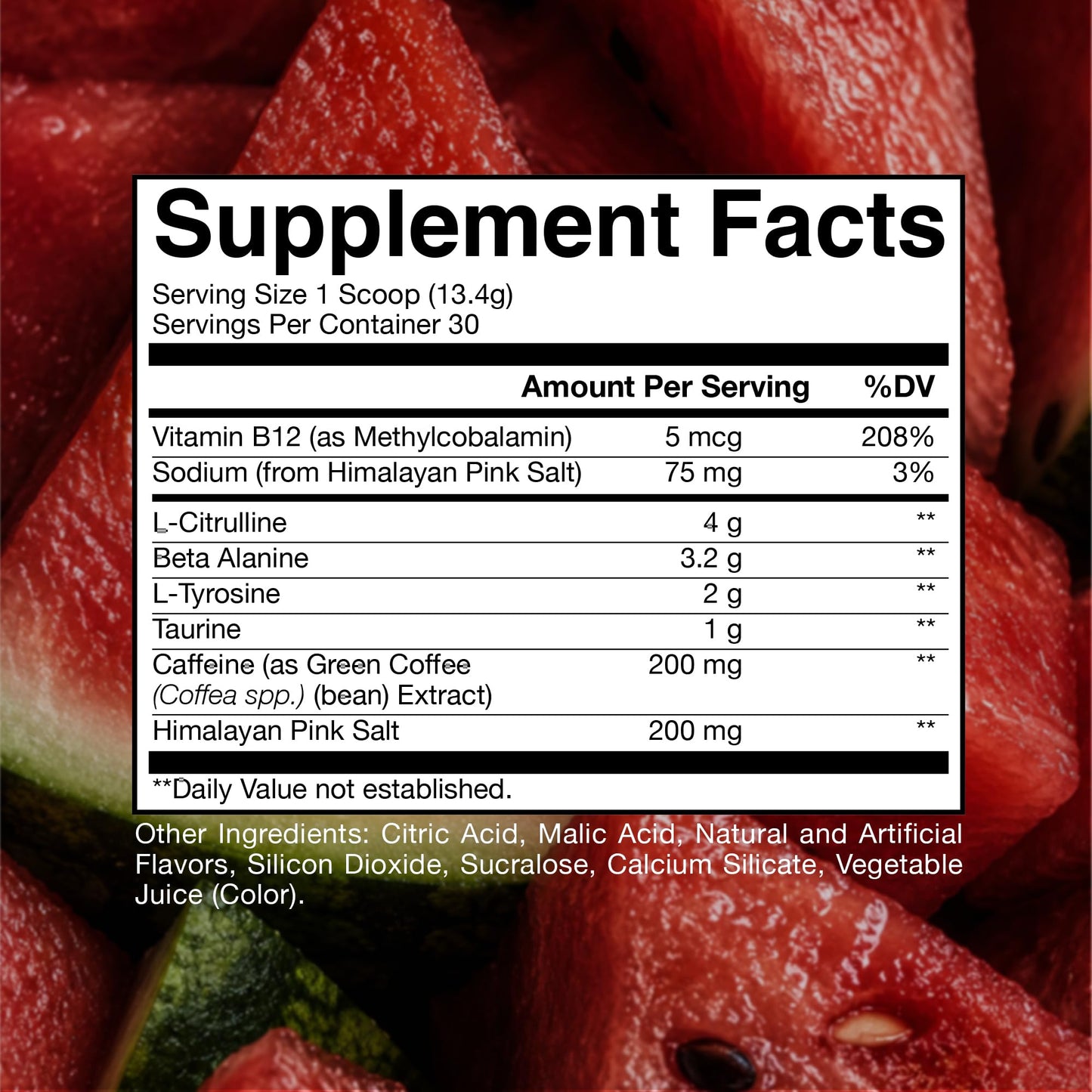 RAW Essential Pre-Workout Powder (Sour Watermelon) - Chris Bumstead Sports Nutrition Supplement for Men & Women - Preworkout Energy Powder with Caffeine, L-Citrulline, L-Tyrosine, & Beta Alanine Blend