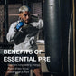 RAW Essential Pre-Workout Powder (Watermelon Grape) - Chris Bumstead Sports Nutrition Supplement for Men & Women - Preworkout Energy Powder with Caffeine, L-Citrulline, L-Tyrosine & Beta Alanine Blend