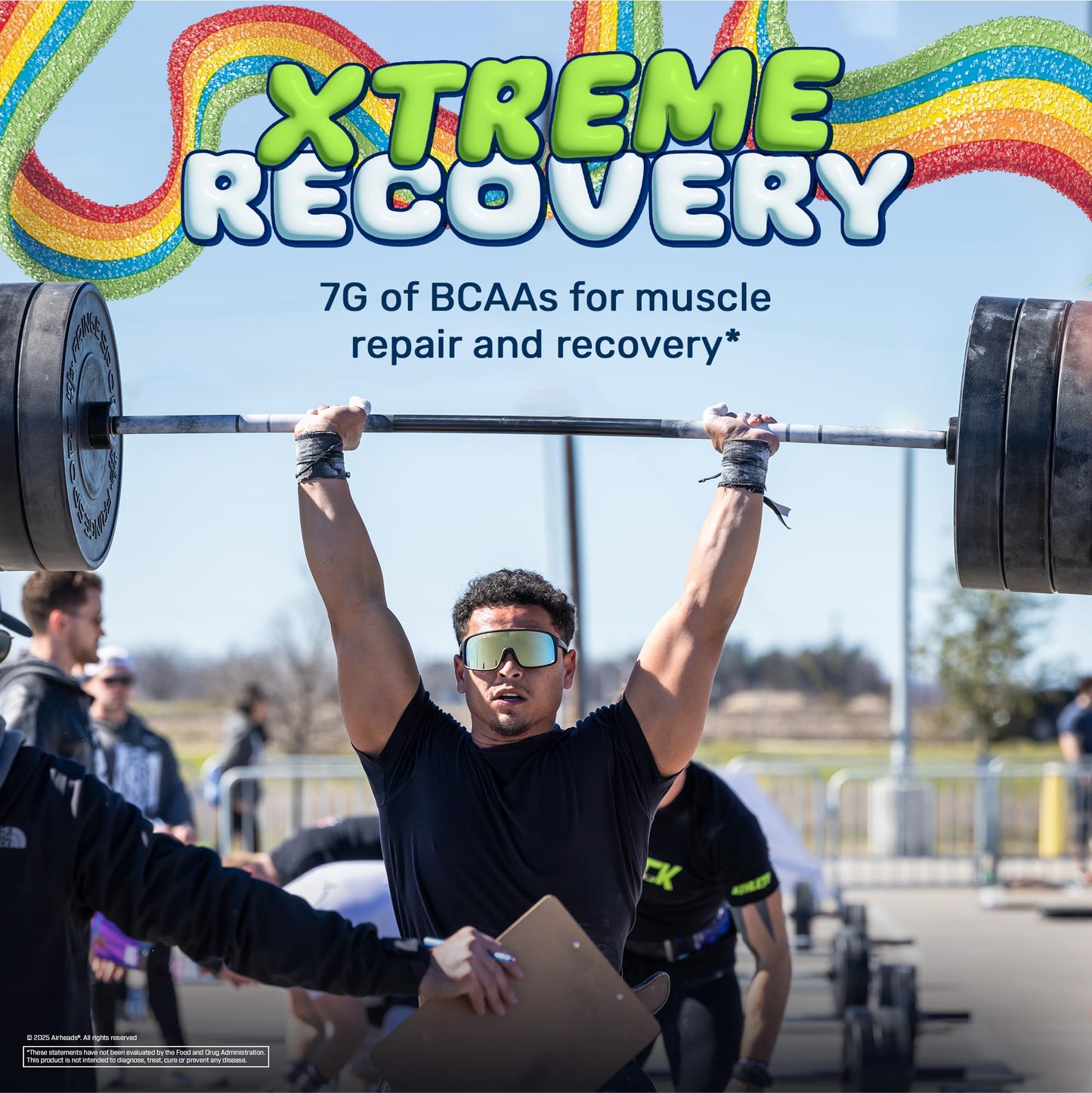 Xtend Original BCAA Powder, 7g BCAAs and 2.5g L-Glutamine for Muscle Recovery, Hydration, and Lean Muscle, Sugar Free Intra and Post Workout Drink, Airheads Xtreme Rainbow Berry, 30 Servings