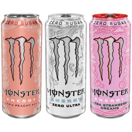 Monster Energy Ultra Variety Pack, PKZSD, Sugar Free Energy Drink, 16 Ounce